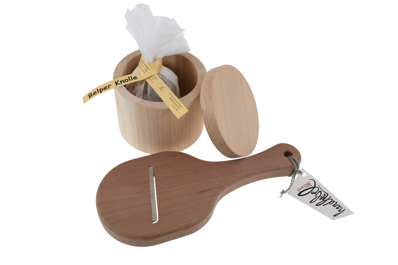 Käse Geschenk-Set Belper Knolle mit Käsehobel und Holzkeller güstig online bestellen und kaufen Online Käse kaufen Geschenk-Set Belper Knolle mit Käsehobel und Holzkeller jetzt bestellen